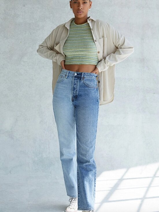 PacSun Denim - Pacsun Eco Two-Tone Blue Dad Jeans